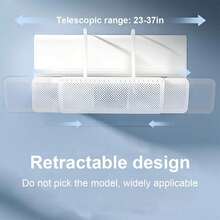 1pc Adjustable Air Conditioner Wind Baffle, Air Outlet Deflector Board To Prevent Direct Blowing - White - View 7