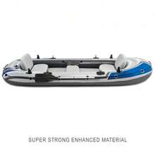 5 Person Inflatable Boat, Portable Water Raft Set With Oars, Heavy Duty Fishing Boat For Lake, River, Pool, Outdoor Water Sports, Durable Inflatable Raft For Family Recreation, Travel & Fishing Activities - 灰色 - 查看 6