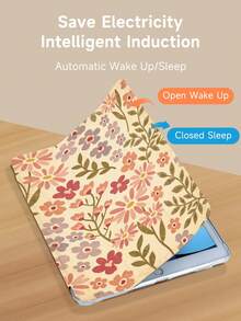 Kingsung Ốp bảo vệ máy tính bảng họa tiết hoa lá, tương thích với iPad Air 8 (M4) 2026 (11 inch), Air 8 (M4) 2026 (13 inch), iPad Pro 11 inch (9.7/10.2/10.5/10.9/12.9 inch), thế hệ thứ 10, Galaxy Tab S6 Lite 10.4 inch, Kindle Paperwhite thế hệ thứ 12 2024, Kindle (thế hệ thứ 11) 2022, mềm mại, chống sốc, chân đế thông minh/tự động bật/tắt màn hình. - Nhiều màu - Xem 5