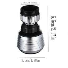 1pc Stainless Steel Kitchen Faucet Sprayer Head, Extendable Rotatable Anti-Splash Water Saving Nozzle Faucet Aerator - Type a - View 9