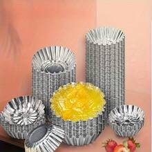 30/20/10pcs Aluminum Tart Mold, Tart Crust Baking Tray, Cupcake, Muffin & Cookie Baking Cups - Silver - View 5