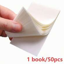 4pcs/200pcs Transparent Memo Sticky Notes, Student Notebook Bookmark Stickers - White - View 10