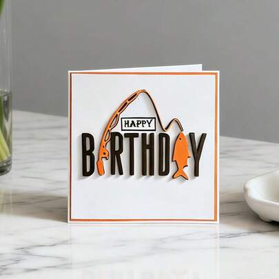 1 Piece Happy Birthday Scrapbooking Die - Ideal For Papercrafting, Card Making, Scrapbooking And DIY Album Decorating, The Die Features Metal Construction.