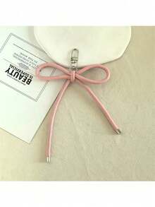 Un llavero con una cuerda de lazo, un colgante de creación de cuerda hecha a mano, un accesorio de mochila bolso de auriculares, adecuado como regalo de cumpleaños, llade de Señora, accesorio de Señora, regalo de regreso a la escuela, regalo de pareja, regalo de cumpleaños, regalo de fiesta o recuerdo de evento - Rosa - Ver 12