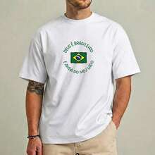Camiseta Copa Do Mundo Caimento Confortável Brasil - Amarelo - Visão 5
