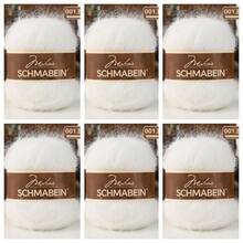 6卷/150克羊驼毛柔软马海毛纱线，适合婴儿手工编织，可用于编织帽子、围巾、毛衣、披肩等DIY作品。 - 6件裝 - 查看 14