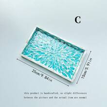 1pc Oval Modern Shell Tray, Surface Coated With Melted Paint - Suitable For Christmas, Halloween, Thanksgiving, Valentine's Day And Other Occasions - Multicolor - View 10