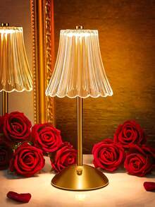 Gold Lamps LED 3 Colors Bedside Lamp  Crystal Cordless Table Lamp USB Charge  Dimmable Bedroom Lamps Vintage Lamp Rechargeable Nightstand Lamp Table Lamp For Bedroom Living Room Bathroom Hotel Bar, Valentine's Day And New Year Gifts - 金色-4pcs - 查看 10