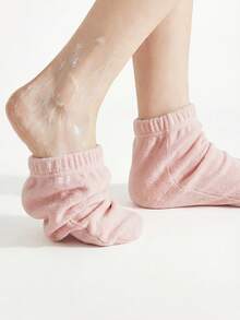 1pair Moisturizing Relief Socks, Reusable Spa Moisturizing Socks, Use With Your Favorite Lotions Skin Repair, Home Foot Care, Mother's Day, Valentine's Day Gifts, New Year Gifts - Multicolor - View 1