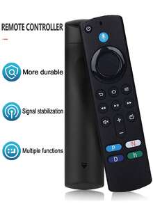 Control remoto por voz con botones retroiluminados y control de TV - Compatible con Fire TV, Fire TV Cube 4K y dispositivos de transmisión, automatización del hogar inteligente, búsqueda por voz, control de volumen/iluminación, compatible con altavoces inteligentes Alexa, alimentado por batería (sin cableado necesario) - Ideal para dispositivos de transmisión del teatro en casa de la sala de estar - Compatible con los últimos modelos de control remoto de TV Fire TV - Ver 2