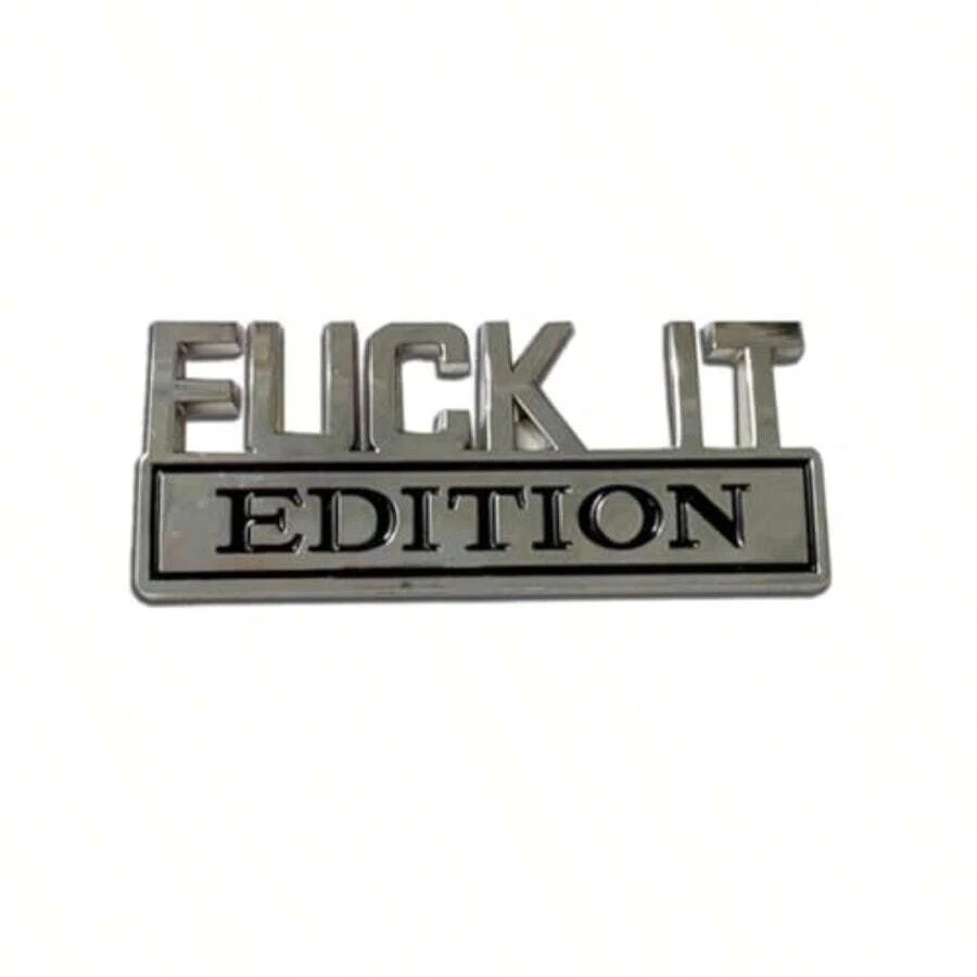 IT Edition Emblem For Car 3D Stickers For Auto Fender Bumper Car Exterior Emblems Badge 3D Sticker Decal Vehicle Exterior Replacement Accessories BlackandSilver - đen bạc - Xem 1