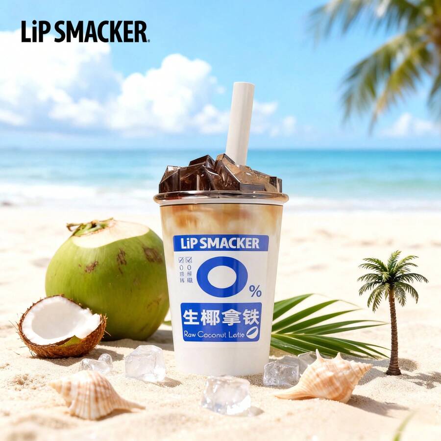 LIP SMACKER LIPSMACKER 奶茶咖啡味润唇膏,持久保湿,还原原味,可作收藏装饰,适合作为礼物送给家人、朋友,或作为情人节礼物。 - 生椰拿鐵 - 查看 1