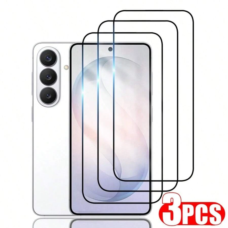 Black Android Screen Protector Phone Screen Protector 3pcs Black Edge High Definition Screen Protector Fit For Samsung Galaxy S26 Ultra/S26+ Full Coverage Tempered Glass Screen Protector Spring Gift