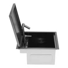 YUNRUX Stainless Steel Countertop Sink, Single Bowl Sink, Single Bowl Concealed Sink - Dark Grey - View 10