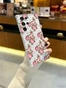 Funda de teléfono transparente a prueba de golpes y con estilo minimalista, pintada con flores y diseño floral, compatible con iPhone 17/17 Pro, 16/15 XR/7/8, 16 Pro Max, 13/14 Series, Galaxy, 10/9/Note Series - Multicolor - Ver 2