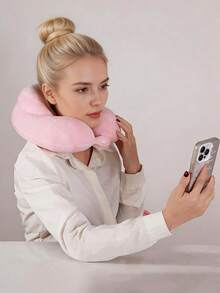 U-Shaped Soft Travel Neck Pillow, Ergonomic Nap Pillow For Men & Women, Suitable For Airplane, Car, Recliner, Portable For Travel, Camping, Office, Vacation - Multicolor - View 5
