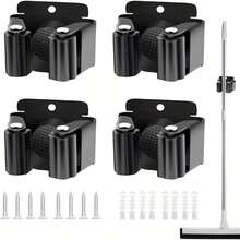 4/10pcs Wall Mounted Broom Holder Heavy Duty Tool Hooks Brush Storage Rack With Anti-Slip Silicone Teeth, Kitchen Bathroom Cabinet Garden Garage Organizer, Space-Saving Wall Hook Set For Home Storage Solutions - View 10