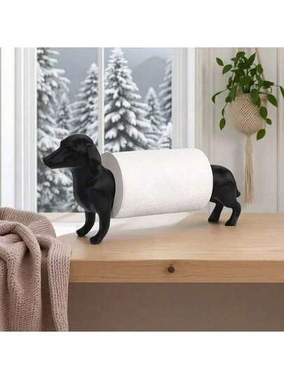 Dachshund Kitchen Paper Towel Holder, Animal Paper Towel Rack, Freestanding Countertop Tissue Dispenser, Easy To Replace Toilet Paper, Modern And Traditional Bathroom Decor, Dog Lover Gift, Cute Animal Style, Perfect Holiday Gift And Decoration, Suitable For Kitchen, Bathroom, Living Room And More, Adorable, Exquisite, And Fun Gift For Friends