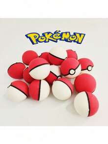 pokemon 50个3D可拆卸宝可梦精灵球橡皮擦，文具用品，可组装橡皮擦，学生圣诞节/生日礼物 - 彩色 - 查看 1