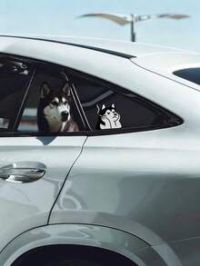 Cute Dog Personalized Car Sticker, Creative Car Window/Body/Tail Pet Decal - 1PC - View 9