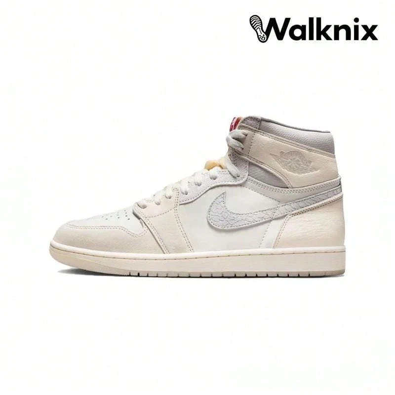 Air Jordan 1 High Retro OG 'Sail Elephant Print' Red University-Red Pale-Ivory Coconut-Milk Phantom Sneakers Men IH4363-100 - 彩色 - 查看 1