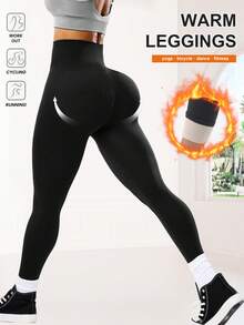 1 chiếc quần legging nữ cạp cao giữ ấm, thích hợp cho mùa thu/đông - Quần lót mềm mại co giãn, dày dặn giữ ấm với cạp chéo, thiết kế eo chữ V, quần giữ nhiệt ôm sát bằng len Đức dành cho nữ, màu đen, quần legging lót mùa thu/đông, quần skinny cạp chéo, thoải mái khi mặc ở nhà và tập yoga ngoài trời, quần bó cạp cao, thích hợp để mặc nhiều lớp hoặc mặc hàng ngày. - màu đen - Xem 3