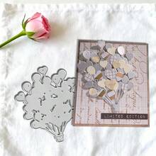 Creative Love Balloon Dies, DIY Scrapbooking Album And Embossing Stencil, Greeting Card Making Tool, Card Paper Cutting Crafts ,Gift Card Making Template Die Cuts. - Silver - View 3