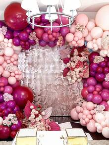 3m X 2.2m Metal Frame, Multi-Functional Balloon Arch Kit, Adjustable Pillar Tower, Round Wedding Arch, Proposal Balloon Arch Set, Balloon Accessories, Perfect For Weddings, Bridal Showers, Baby Showers, Birthdays, Engagements, Parties, Valentine's Day, Easter Decorations - Clear - View 11