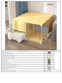 Multi-Functional Cat Villa With Litter Box And Sleeping Area, Modular And Detachable Design, Suitable For Kittens And Multi-Cat Households - Multicolor - View 18