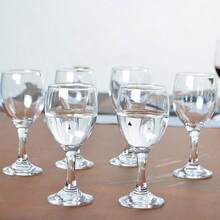 [Set de 6 piezas/12 piezas] Copas de vino tinto de estilo europeo, vasos de vino de tallo alto y vidrio grueso, juego de cristalería para hotel y restaurante, cristal sin plomo, diseño a prueba de roturas, transparente, adecuado para cenas, fiestas, bodas, vacaciones, cumpleaños, reuniones, actividades de equipo, etc. - transparente - Ver 2