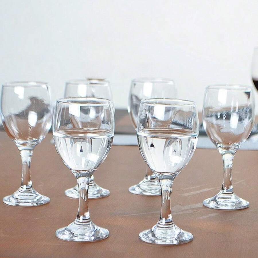 [Set de 6 piezas/12 piezas] Copas de vino tinto de estilo europeo, vasos de vino de tallo alto y vidrio grueso, juego de cristalería para hotel y restaurante, cristal sin plomo, diseño a prueba de roturas, transparente, adecuado para cenas, fiestas, bodas, vacaciones, cumpleaños, reuniones, actividades de equipo, etc.