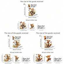 1/3pcs Self-Adhesive Toilet Sticker, Removable Waterproof PVC, Rabbit And Cat Design With Text Design. Perfect For Washing Room. - multicolor - View 3