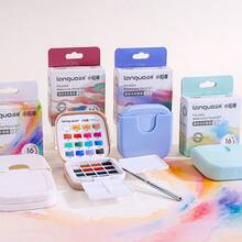 1 Set 16-Color Portable Solid Watercolor Paint, Whole Set Of Watercolor Paints For Sketching, Hand Painting, Graffiti, Suitable For Beginners, Students, Art Majors - Sets - View 13