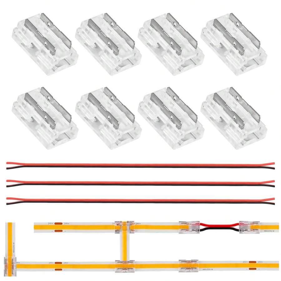 9-In-1 Light Strip Connector, Transparent No Soldering Required - Transparent - View 1