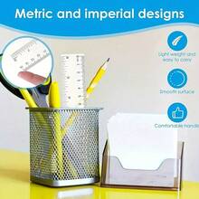 10pcs 15cm Transparent Ruler School Supplies Stationery Supplies Back To School For Study And High School Middle School Students Office Supplies Valentine DAY, Valentines Wedding, Birthday - 10Pcs - View 6