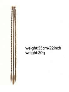 22 Inch Synthetic Fiber Braided Hair Clip, Fashion Teardrop Design, Suitable For Women's Daily Wear And Party Dresses - Multicolor - View 12