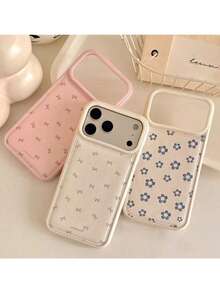 1个秋冬简约时尚蝴蝶结花朵手机壳，兼容苹果17/17 Air/17 Pro/17 Pro Max、16/16 Plus/16 Pro/16 Pro Max、15/15 Plus/15 Pro/15 Pro Max、14/14 Plus/14 Pro/14 Pro Max、13/13 Pro/13 Pro Max、12/12 Pro/12 Pro Max、11/11 Pro Max，时尚防震保护套 - 彩色 - 查看 3