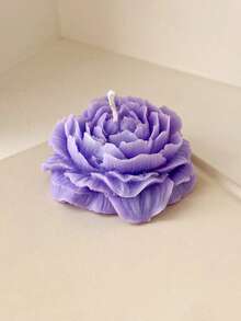 1 件花香生日派对礼品 DIY 手工蜡烛装饰礼物 - 紫色 - 查看 5