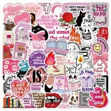 50 Stück rosa kreative Aufkleber, süße rosa wasserfeste Aufkleber geeignet für Laptop, Skateboard, Wasserflasche, Kühlschrank, Gepäck, Gitarre, Tablet, Sammelalbum, Handyhülle, Heimdekoration, Klassenzimmer, Schulmaterial, Geburtstagsparty, Urlaubsgeschenke, Sammelalbum-Zubehör, Schreibwaren, lustige Aufkleber, Kindle - 50 Stück/Satz - Übersicht 9