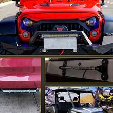 1-Piece - LED Automotive Ultra-Thin Single Row Light Strip, Universal Floodlight (53.5 Cm), Durable Black Housing, Hard Wire Mount, High Intensity LED, 6000K Color Temperature, 3000 Lumens, Auxiliary Lighting, Suitable For Trucks, SUVs And Boats. - Universal Floodlight (53.5cm) - View 6