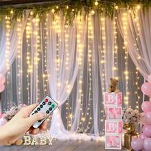 1pc 600/300/200/100 LED String Lights With 8 Lighting Modes, USB Powered Curtain Lights For Holiday, Birthday, Party, Wedding, Room, Window Decor (Remote Control Batteries Not Included) - USB Plug - View 20