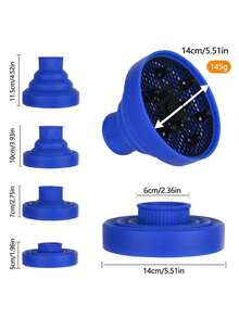 Foldable Hair Dryer Diffuser Attachment, Portable Silicone Diffuser, Suitable For Curly Hair, Ideal For Travel, Salon And Home Use - Multicolor - View 19