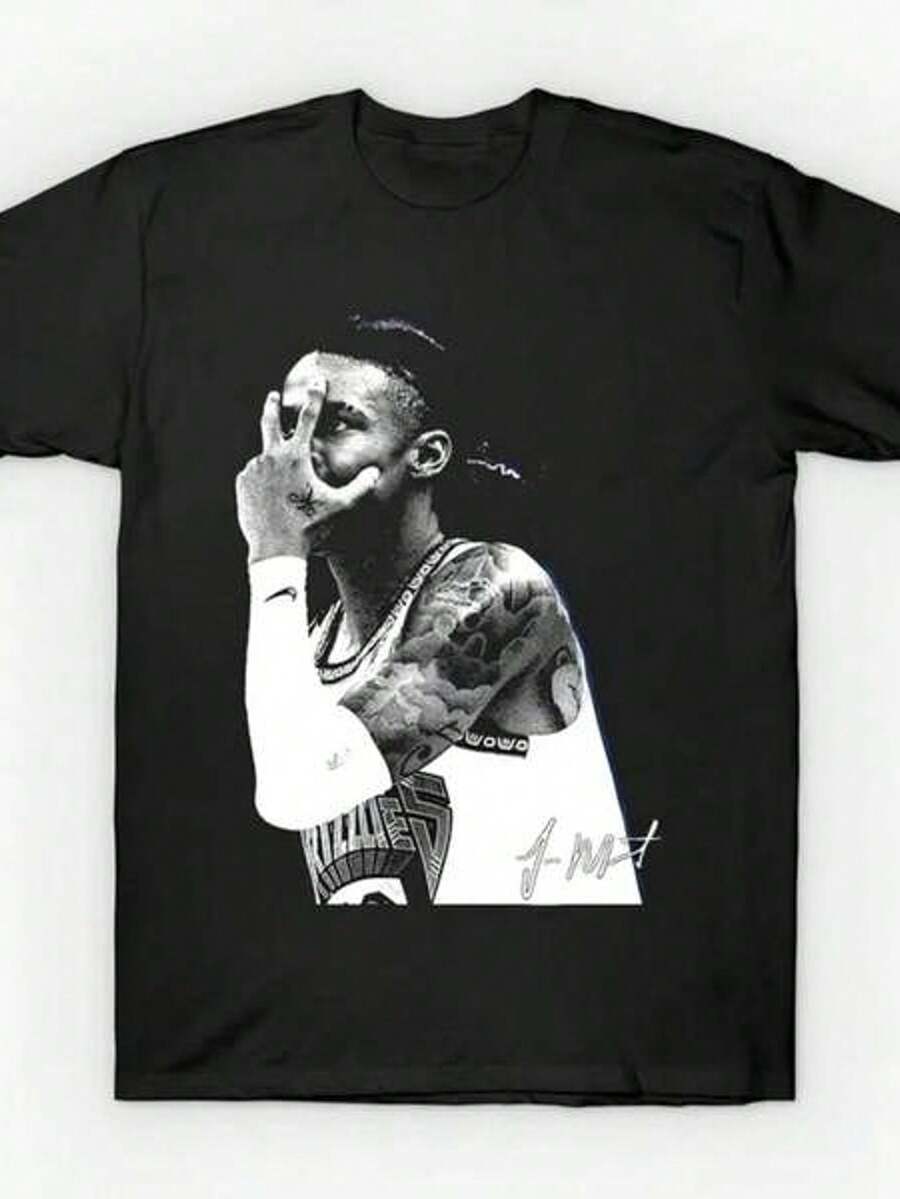 2026Youth Kids Sizes _ Ja Morant Custom Graphic T-Shirt Collection _ Premium Quality Heavyweight Basketball Shirt Retro T-Shirts, Sports Fan T-Shirts, Rapper Graphic T-Shirts, Vintage Hip-Hop Y2K Streetwear For Enthusiasts, Fan Merchandise, Matching Family Outfits, Matching Outfits For Brothers, Matching Outfits For Sisters, Men's And Women's T-Shirts, Boys' And Girls' T-Shirts. - 黑色2 - 查看 1