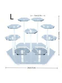 Transparent Acrylic Cake Stand, Wedding Party Birthday Dessert Display Holder, Baking Rack - Clear - View 6