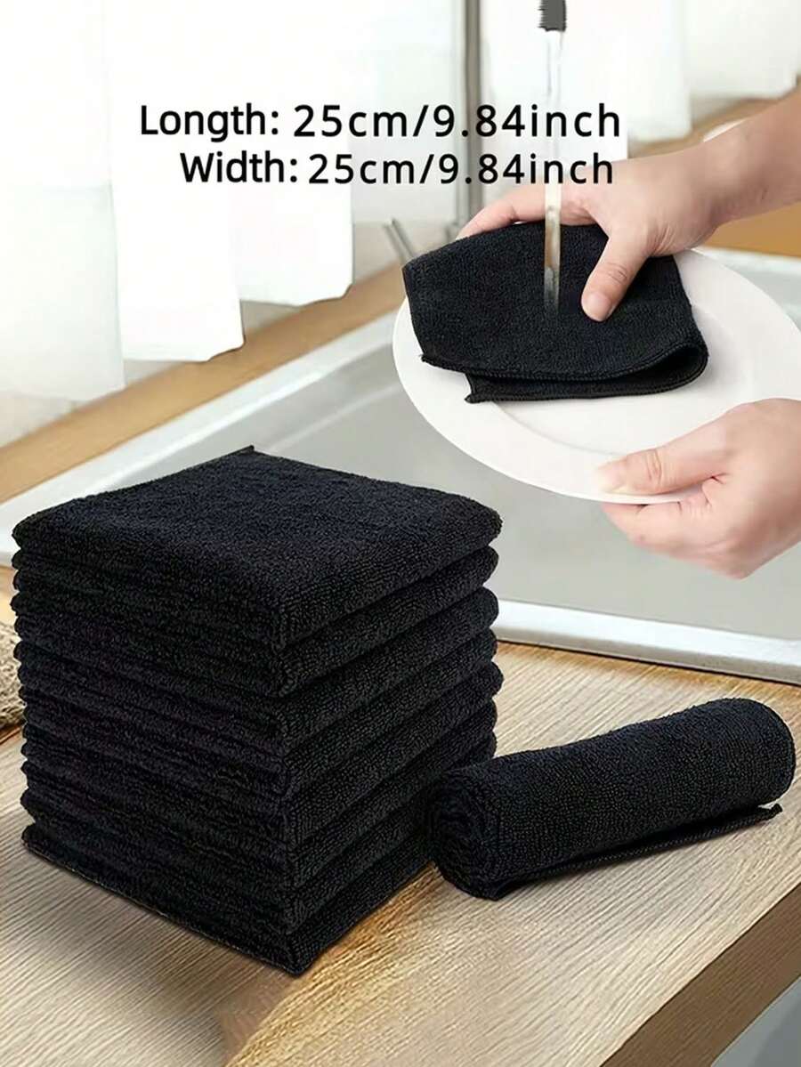 20 khăn lau nhanh khô, chống trầy xước, kích thước 25cm x 25cm - Thích hợp cho nhà bếp, phòng tắm, ô tô, cửa sổ, dụng cụ nhà bếp, bát đĩa, khăn lau vi sợi, khăn lau chùi, vệ sinh đồ nội thất, dụng cụ vệ sinh, đồ dùng vệ sinh - Nhiều màu - Xem 1
