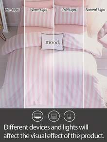 2/3pcs 100% Cotton Striped Duvet Cover Set (Duvet Insert Not Included) - Soft & Breathable Bedding, Modern Striped Print Bedding Set, Suitable For Bedroom/Guest Room, Essential Home & Dorm Decor, Comfortable Bedding Set For All Seasons - Multicolor - View 4