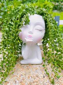 1 chậu cây mọng nước bằng nhựa hình búp bê dễ thương, vật trang trí sáng tạo, thích hợp làm quà tặng cho cả nam và nữ, cũng như trang trí văn phòng và sân vườn. - Nhiều màu - Xem 10