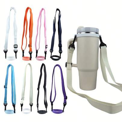 1pc Water Bottle Handle With Shoulder Strap, Water Bottle Shoulder Strap Crossbody Bag Strap, Water Bottle Holder Strap, Water Bottle Accessories, Water Bottle Parts, Bag Accessories