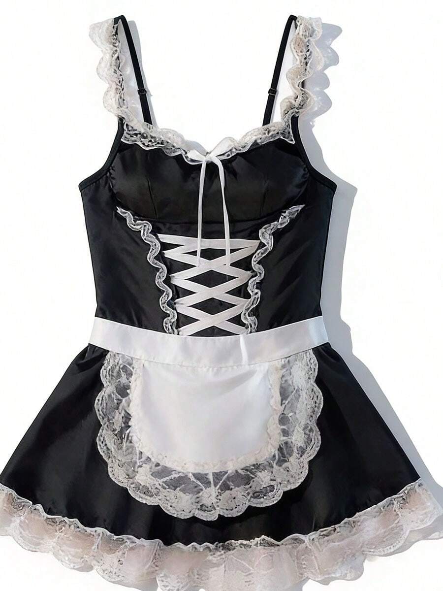 Men's Three Piece Butler Suit, Sexy Collar, Mesh Socks, And Butler Outfit, Suitable For Flirting, Sleepwear, And Role-Playing Parties - Bộ trang phục người hầu nam + tất lưới đen + vòng cổ và chuông cùng màu - Xem 1