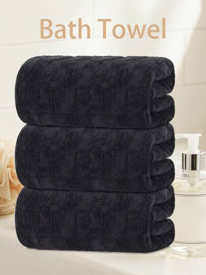 3件套毛巾/1件装 - 采用聚酯纤维制成，超柔软，吸水性强，速干，尺寸为70厘米 x 140厘米/27.56英寸 x 55.12英寸，适合所有季节，可用于日常居家使用、浴室、SPA、健身房、酒店、运动、瑜伽、游泳、海滩度假等场合，也是馈赠佳品。